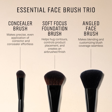 Essential Face Makeup Brush Trio