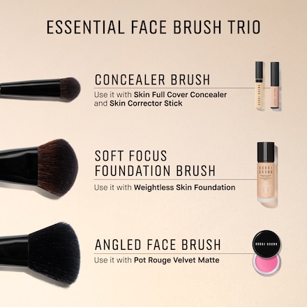 Essential Face Makeup Brush Trio